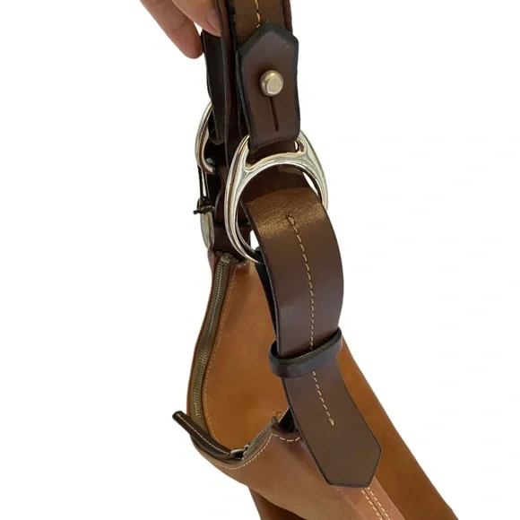 Dooney & Bourke 1975 Hobo Bag Baguette Purse Soft Leather Vintage Bohemian Brown - Picture 7 of 14